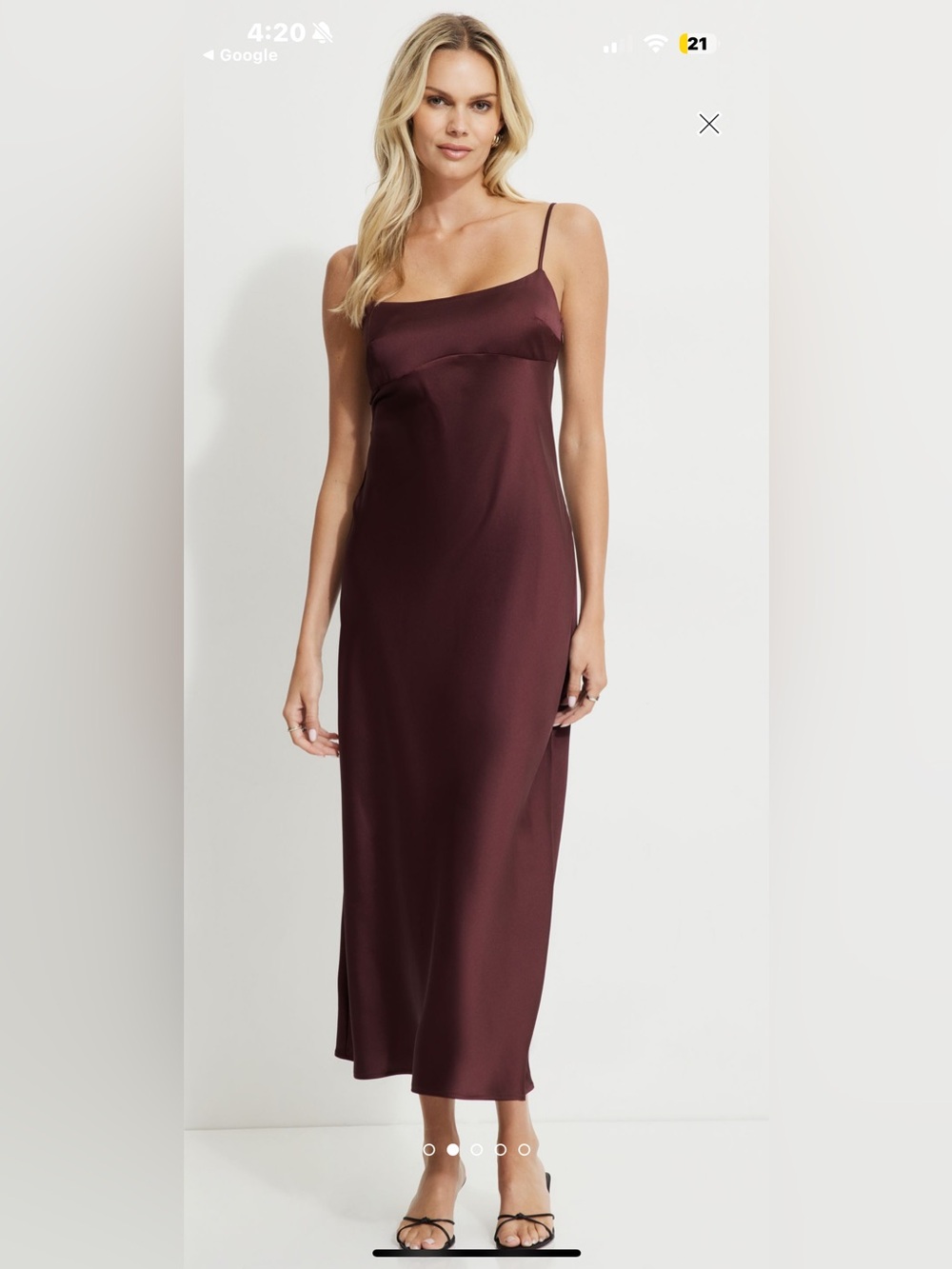 Dynamite Amira Satin Maxi Slip Dress - Picture 1 of 4